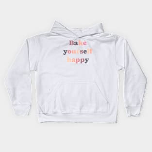 Bake yourself happy cute sweet design Kids Hoodie